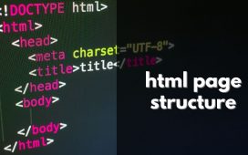 html page structure