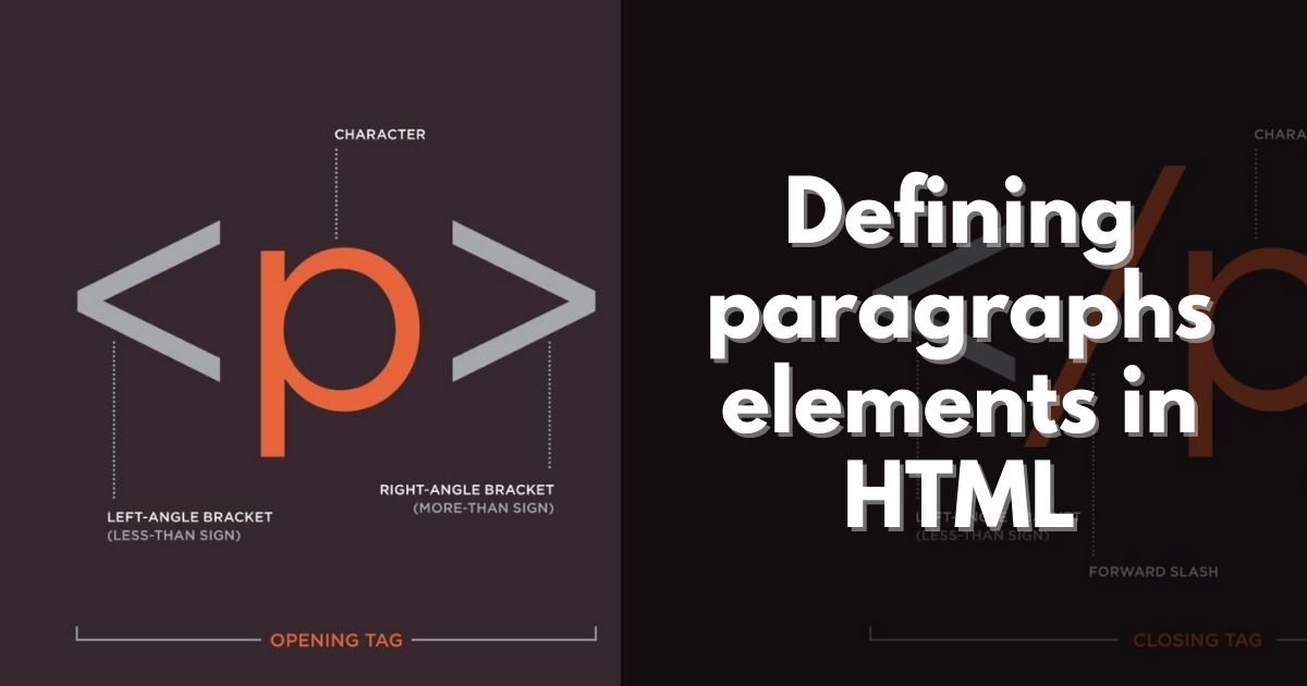 Defining paragraphs elements in HTML