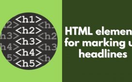 HTML elements for marking up Headings